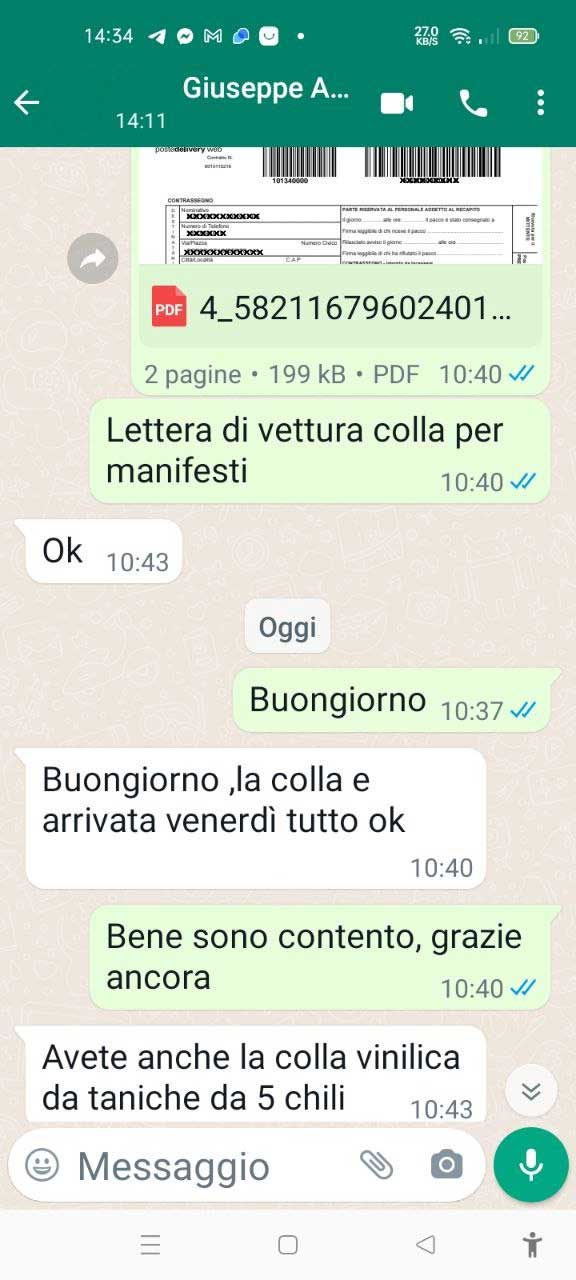 10 kg Colla per affissione manifesti